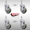 Service Caster 5 Inch SS Gray Polyurethane Wheel Swivel 10mm Threaded Stem Caster Set Brake SCC-SSTS20S514-PPUB-TLB-M1015-4 - alternate 4